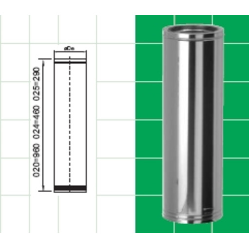 TUBO inox-316L-304 D/P Ø 150-460mm DINAK